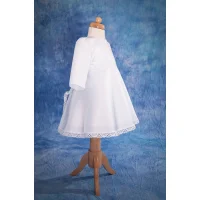 Sukienka do chrztu Biała Koroneczka satynowa